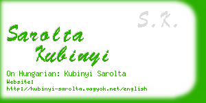 sarolta kubinyi business card